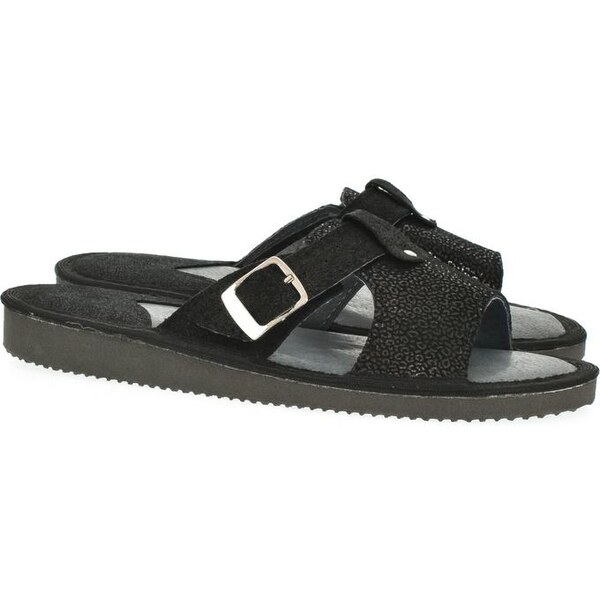 JOHN-C Dámske čierne šľapky GIZA 17071728