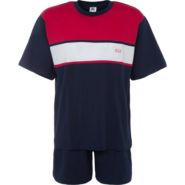 H.I.S Krátke pyžamo námornícka modrá / červená / biela 54859747