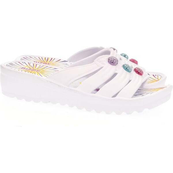 JOHN-C Dámske biele šľapky ROBIS 50234742