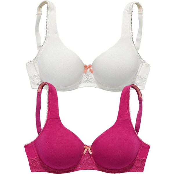 NUANCE Podprsenka eozín / biela 28985399