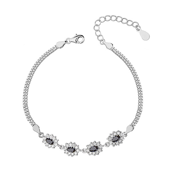 Olivie Strieborný náramok BLACK 3941 17146414