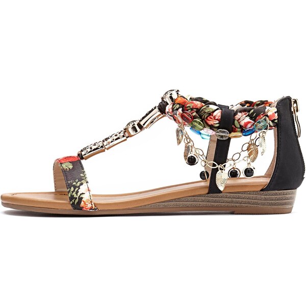 LASCANA Sandále zmiešané farby / čierna 32313945