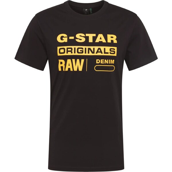 G-STAR Tričko Graphic 8 žltá / čierna 12652035