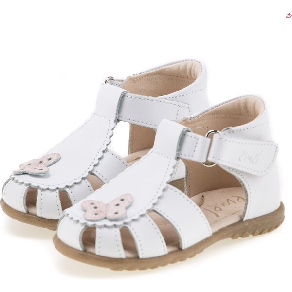 Detské kožené sandálky EMEL E2183-18 s motýlikom 46770813