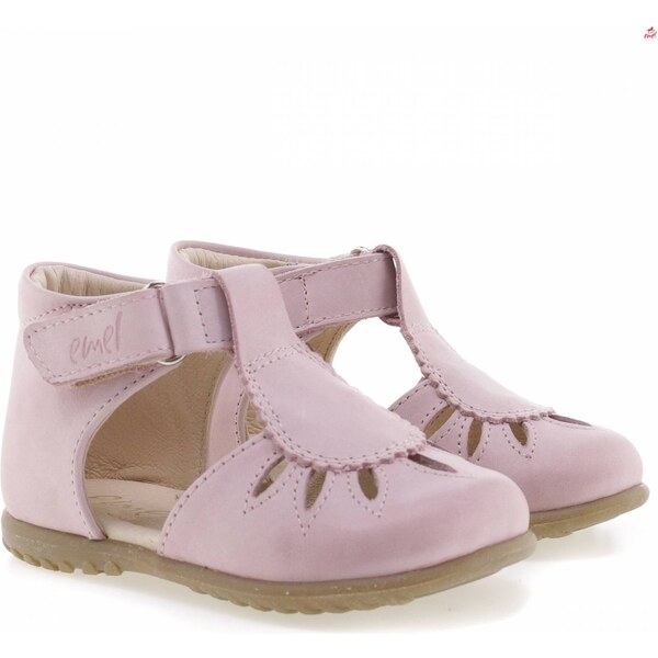 Detské kožené sandálky EMEL E2436-17 ružová 46770913
