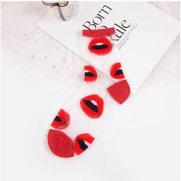 Tulle Ponožky Červená Päta 17276944