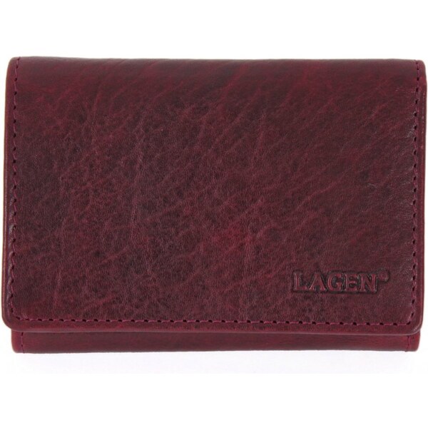 Lagen Dámska kožená peňaženka LM-22520/T vínová 35335782