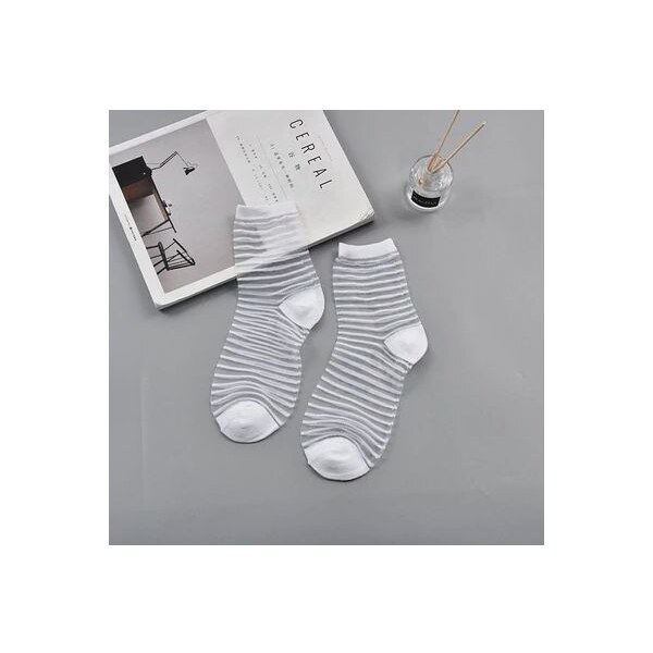 Tulle Ponožky Biely Pásik 17321283