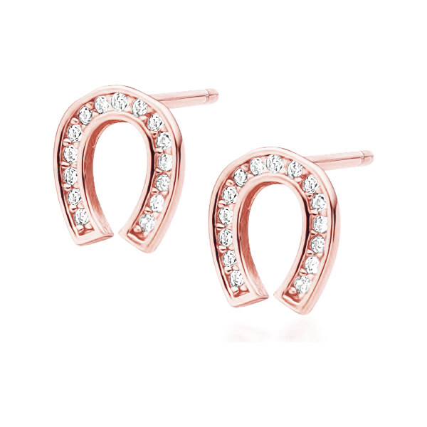 Olivie Strieborné náušnice PODKOVA ROSE 4465 20539351