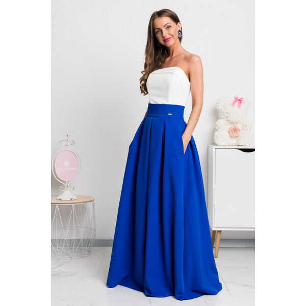 miadresses.sk Modrá dlhá sukňa 17332509