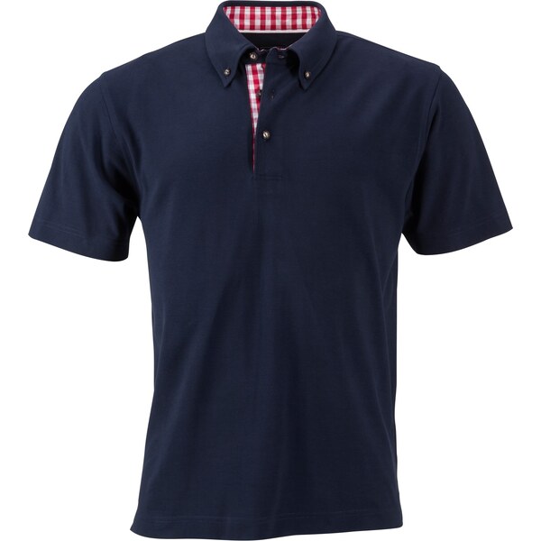 Daiber James & Nicholson James Nicholson pánske polo piqué s károvaným 62675833