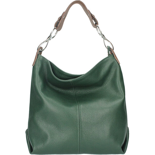 Diva Kožená dámska kabelka Shaila fľaškovozelená 36689022