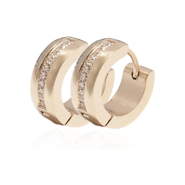 BM Jewellery Náušnice krúžky so zirkónmi Rose - Gold S1020130 17559152