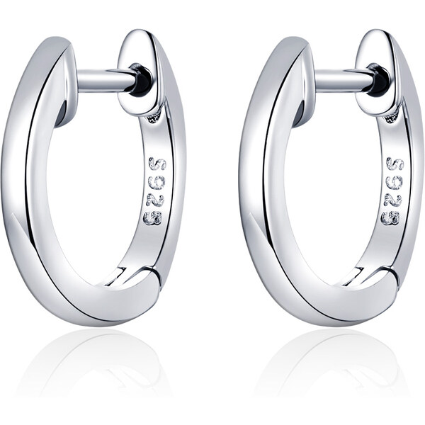 Emporial strieborné náušnice Hladké krúžky SCE808-A 28220203