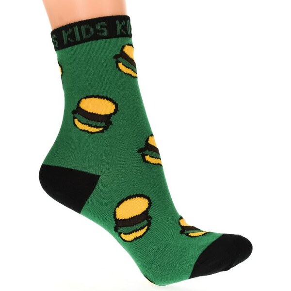 AURA.VIA Detské tmavo-zelené ponožky PIZ 17479700