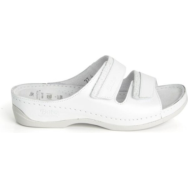 Dámske kožené biele šľapky BATZ REA 17535763