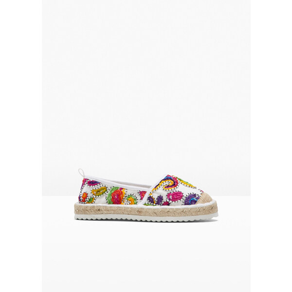 bonprix Espadrilky s výšivkou, farba biela 44733705