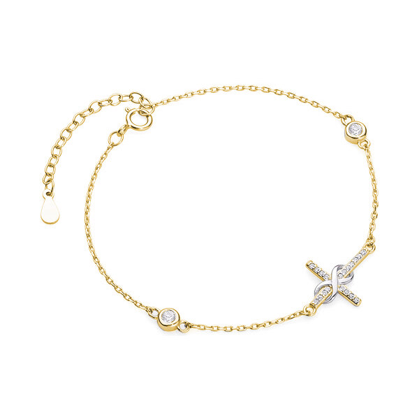 Olivie Strieborný náramok GOLD KRÍŽIK NEKONEČNO 4829 21451967