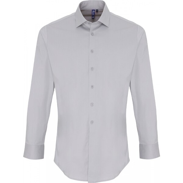 Pánska elastická business košeľa dlhý rukáv moderný golier Premier 62675854