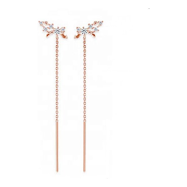 Olivie Strieborné ROSE pozdĺžne náušnice 4140 17652687