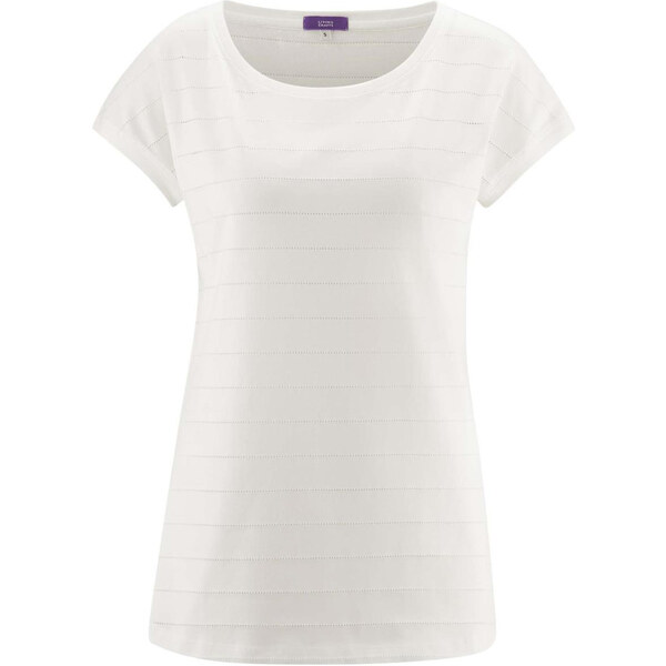 Glara Dámske tričko z organickej bavlny dierovaný vzor 21257196