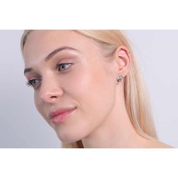 Olivie Strieborné náušnice JEDNOROŽEC V SRDCI 3757 16785467