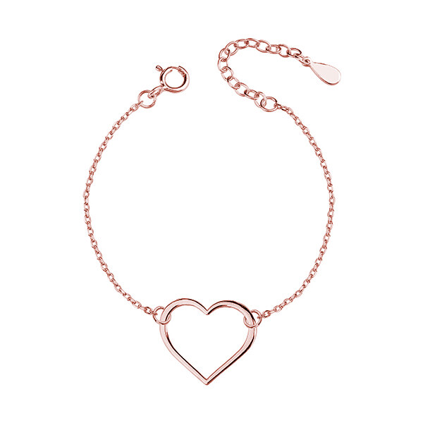 Olivie Strieborný náramok SRDCE ROSE 4171 17713759