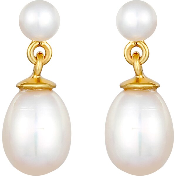 ELLI PREMIUM Náušnice zlatá / perlovo biela 54223528