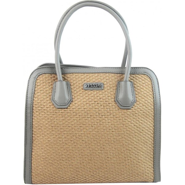 TESSRA Šedá dámska kabelka do ruky v prepletanom štýlu 4490-TS 17726281