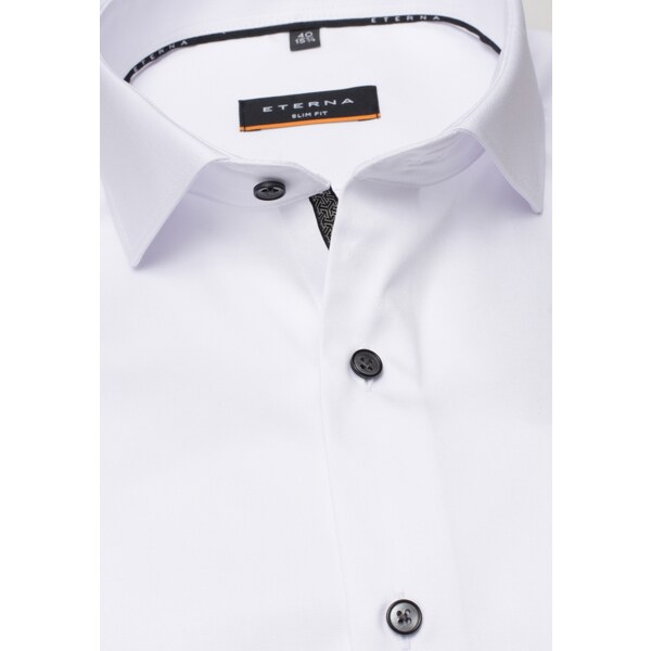 ETERNA Slim Fit pánska košeľa biela cover s tmavým kontrastom Non iron 18444243