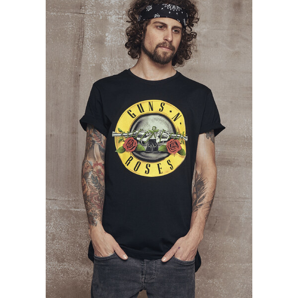 Merchcode Black T-shirt with Guns n Roses logo 50541691