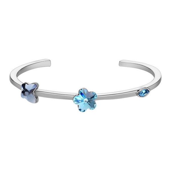 Glory náramok Kvietok otvorený aquamarine strieborný 528 18010569