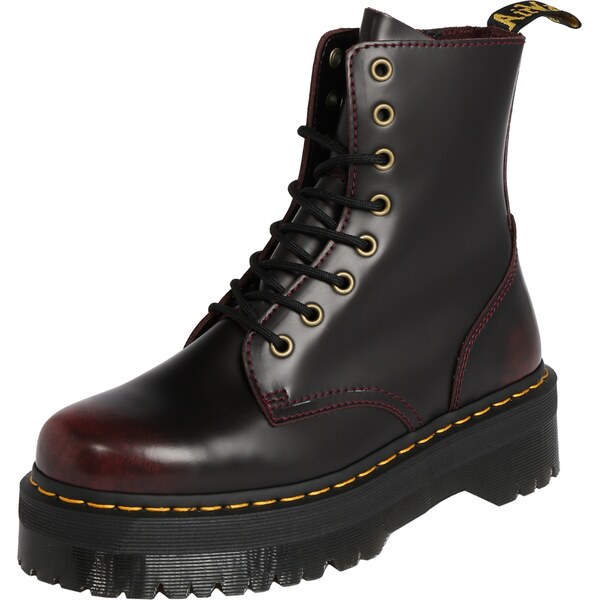 Dr. Martens Šnurovacie čižmy Jadon bordová / čierna 62339969