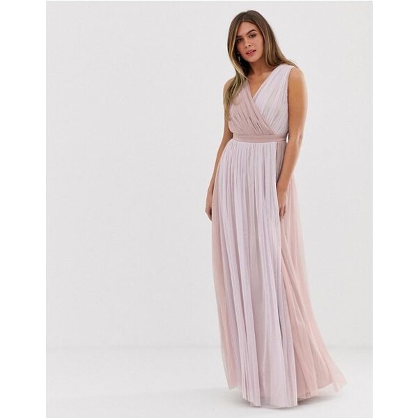 Anaya Ružové spoločenské maxi šaty 18136961