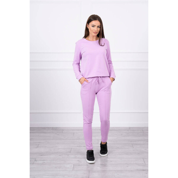 MladaModa Športová tepláková súprava model 9090 farba lila 18140713