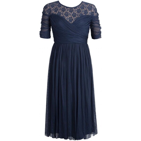 Anaya Modré spoločenské midi šaty 18144789