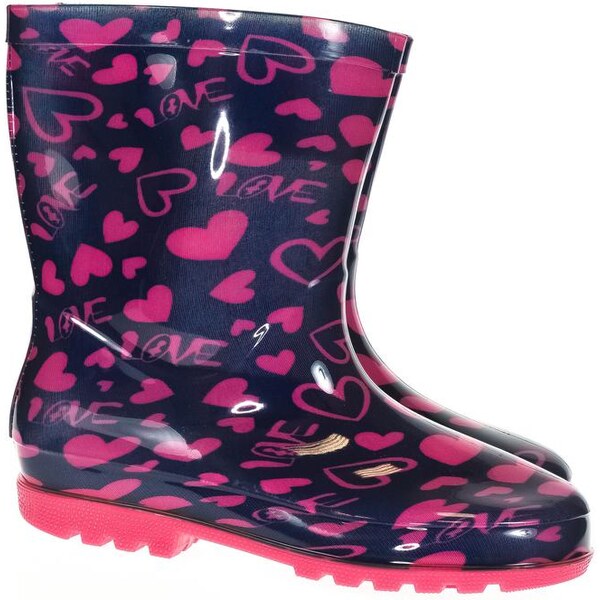 BBS Detské ružové gumáky PINK HEART 18182797