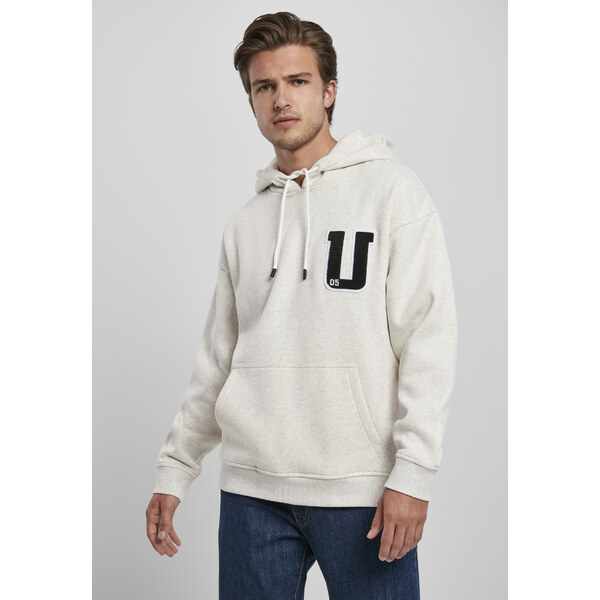 Urban Classics Oversized Frottee Patch Hoody light gray 50642781