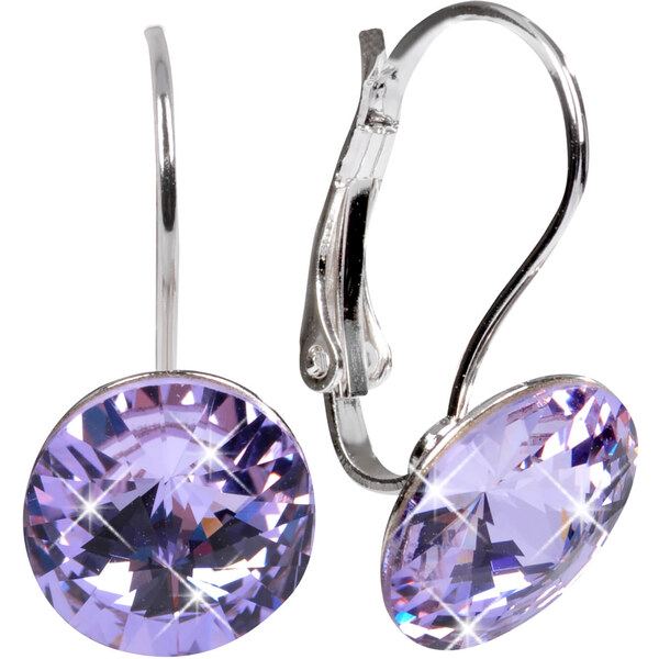 Levien Elegantné náušnice Rivoli Violet 66584974