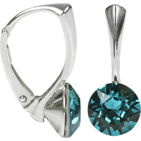 Levien Pôvabné strieborné náušnice Xirius Blue Zircon 66593321