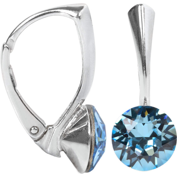 Levien Pôvabné strieborné náušnice Xirius Aquamarine 66593720