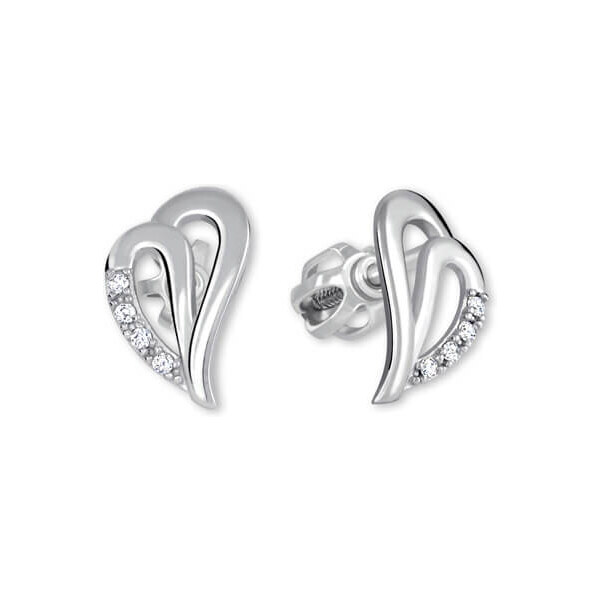 Soliter Náušnice srdce z bieleho zlata 239 001 00738 07 66587136
