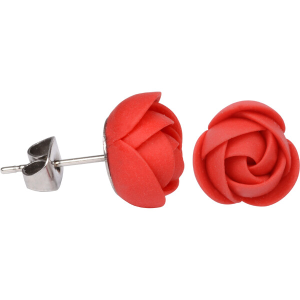 Troli Červené náušnice puzetky menšie kvietky 66595968
