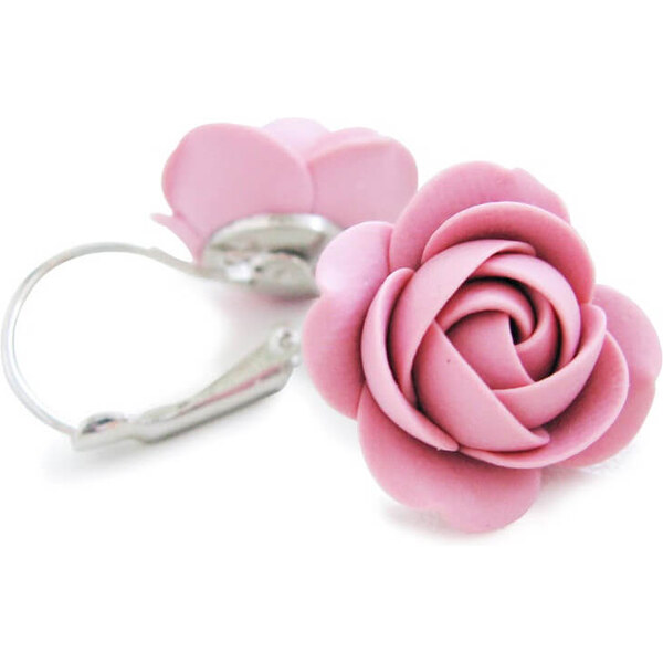 Troli Staroružovej visiace náušnice kytičky 66596191