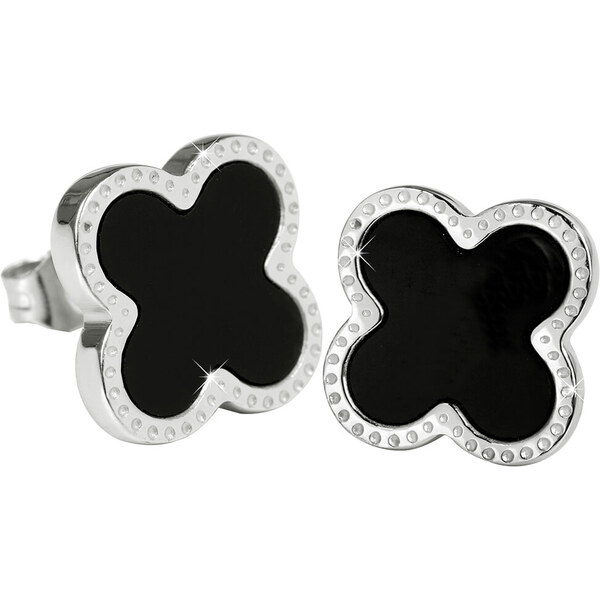 Troli Oceľové náušnice kvetinky s čiernym stredom KE-006 66837665