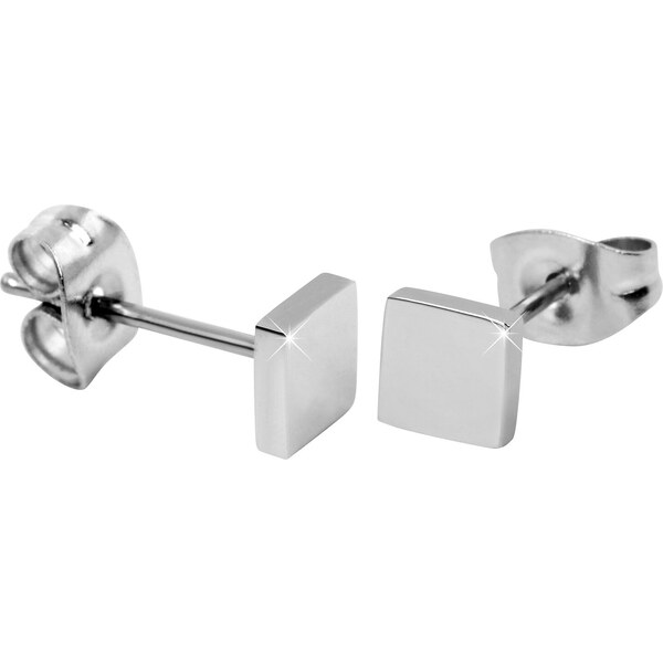 Troli Štvorcové náušnice z ocele 66590624