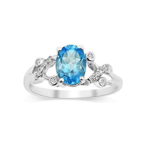 Silvego Strieborný decentný prsteň s topazom Gio Caratti JJJBR24 54 mm 66581517