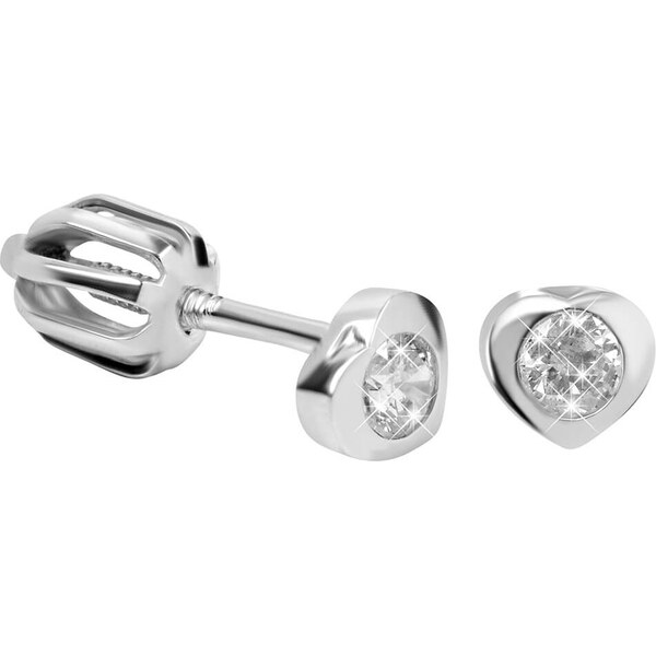 Soliter Srdiečkové náušnice s čírym kryštálom 436 001 00122 04 - 0,83 66579577