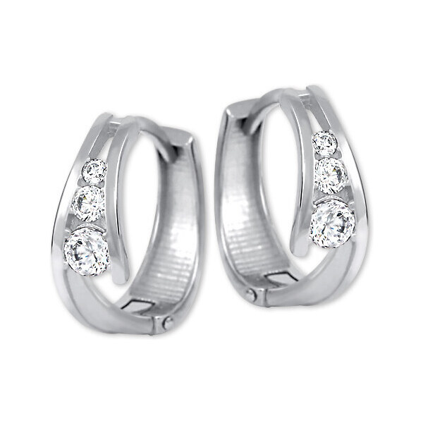 Soliter Zlaté náušnice krúžky s kryštálmi 239 001 00800 07 66594118