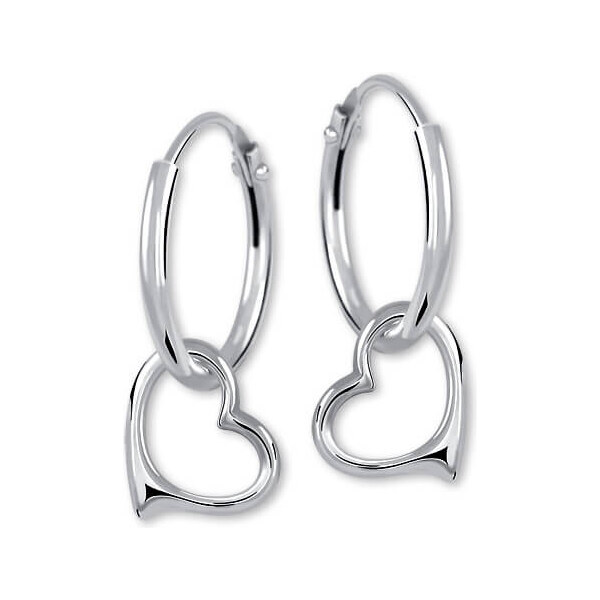 Soliter Strieborné náušnice krúžky so srdiečkami 2v1 431 001 02630 04 66589222